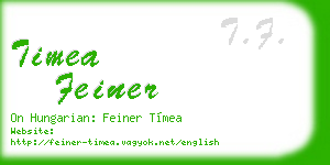 timea feiner business card