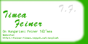 timea feiner business card